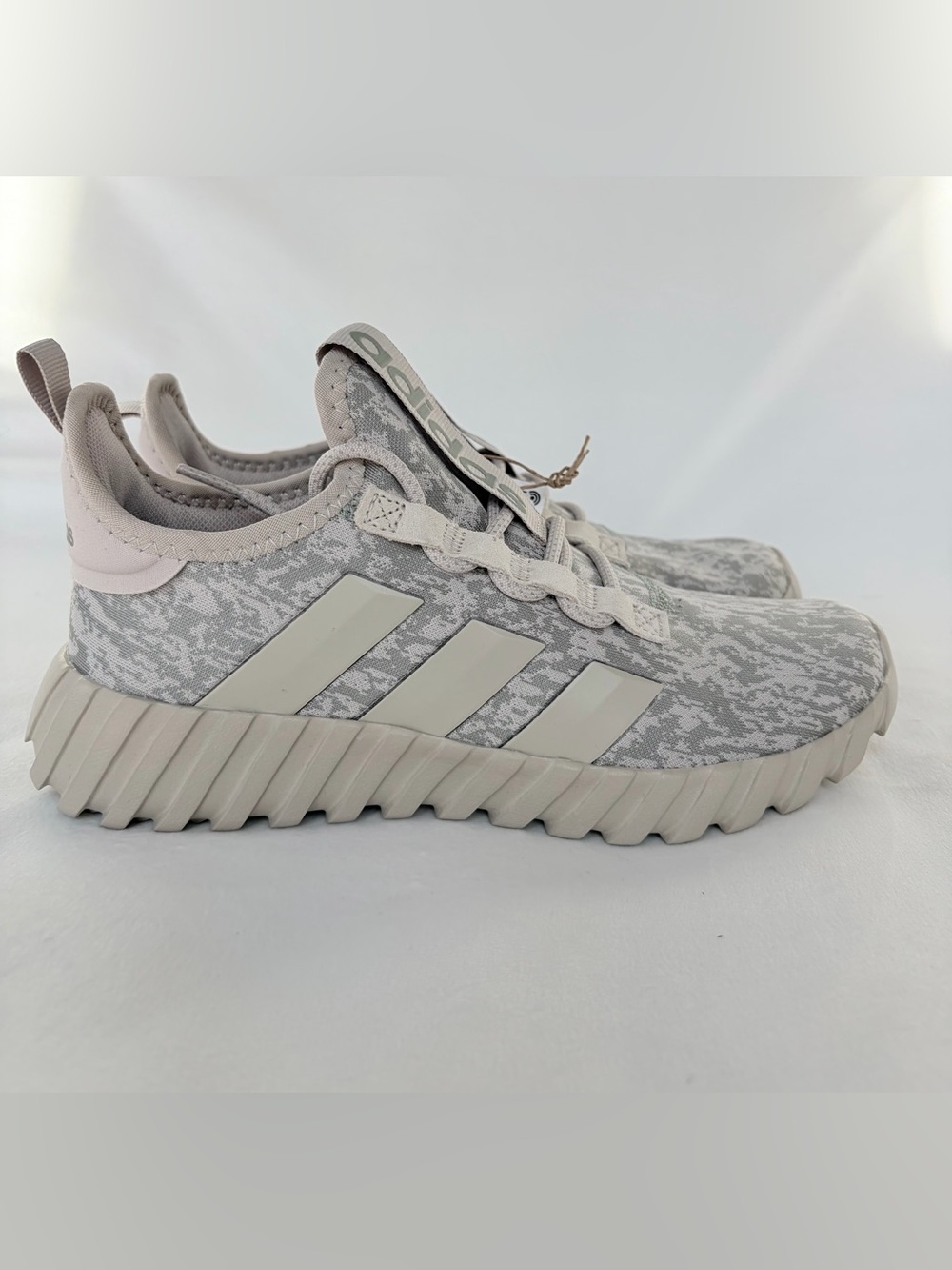 New Boys Kids adidas Kaptir 3S Wonder Beige Silver Pebble Sneakers size 5